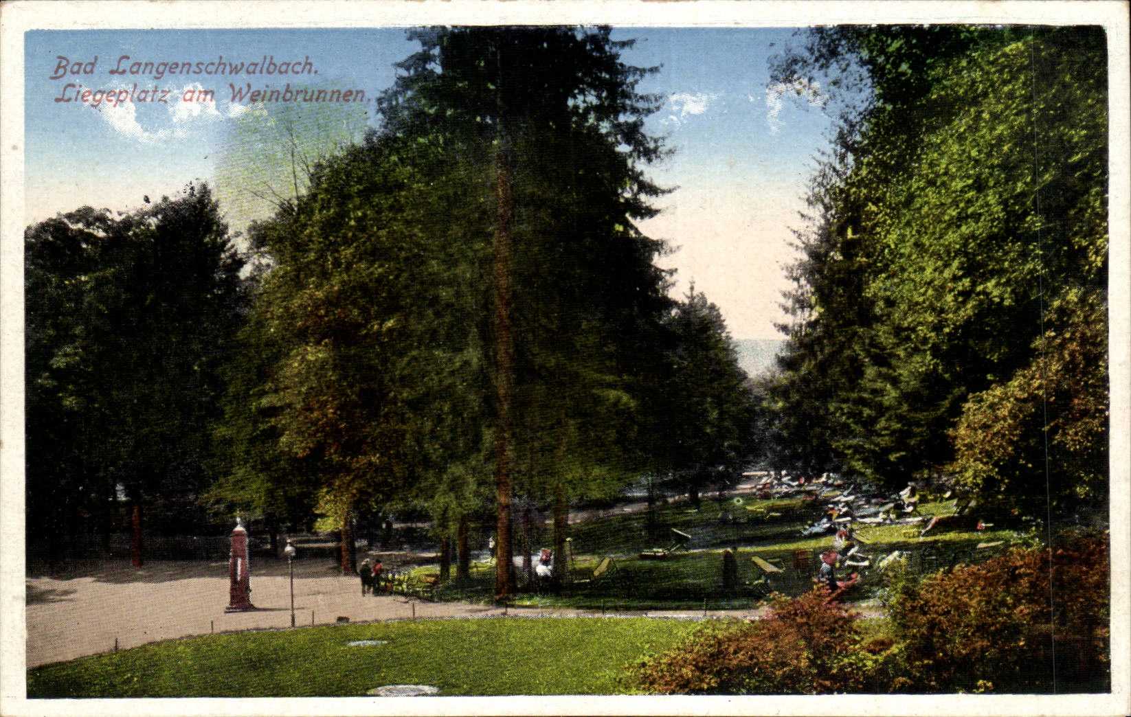 CPA Bad Langenschwalbach Liegeplatz am Weinbrunnen
