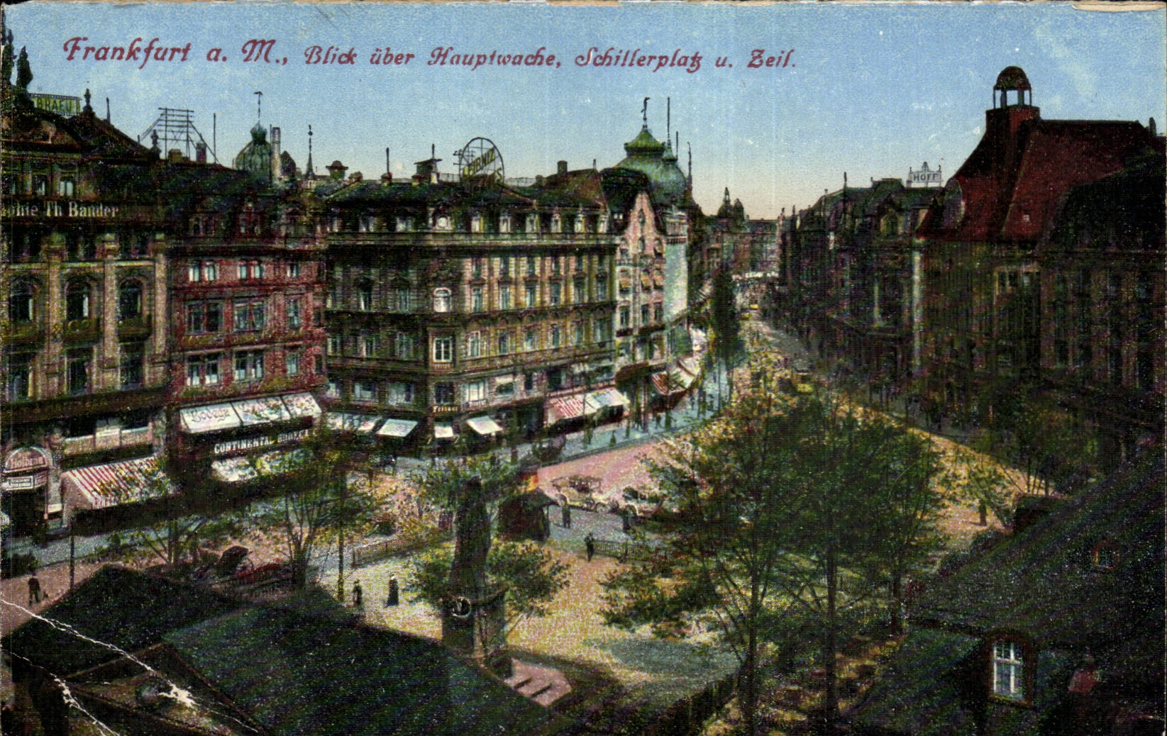 CPA Frankfurt has Main Blick uber Haupstrasse Schillerplatz