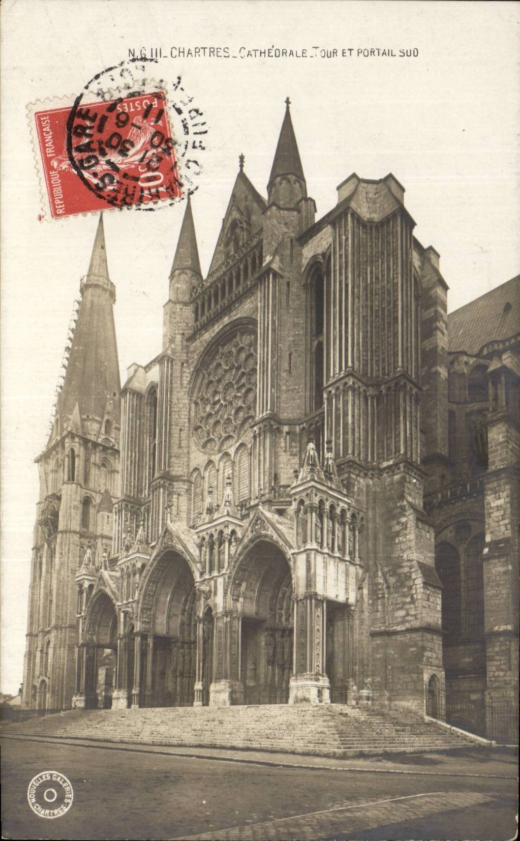 CPA Chartres Cathedral Tower and gate