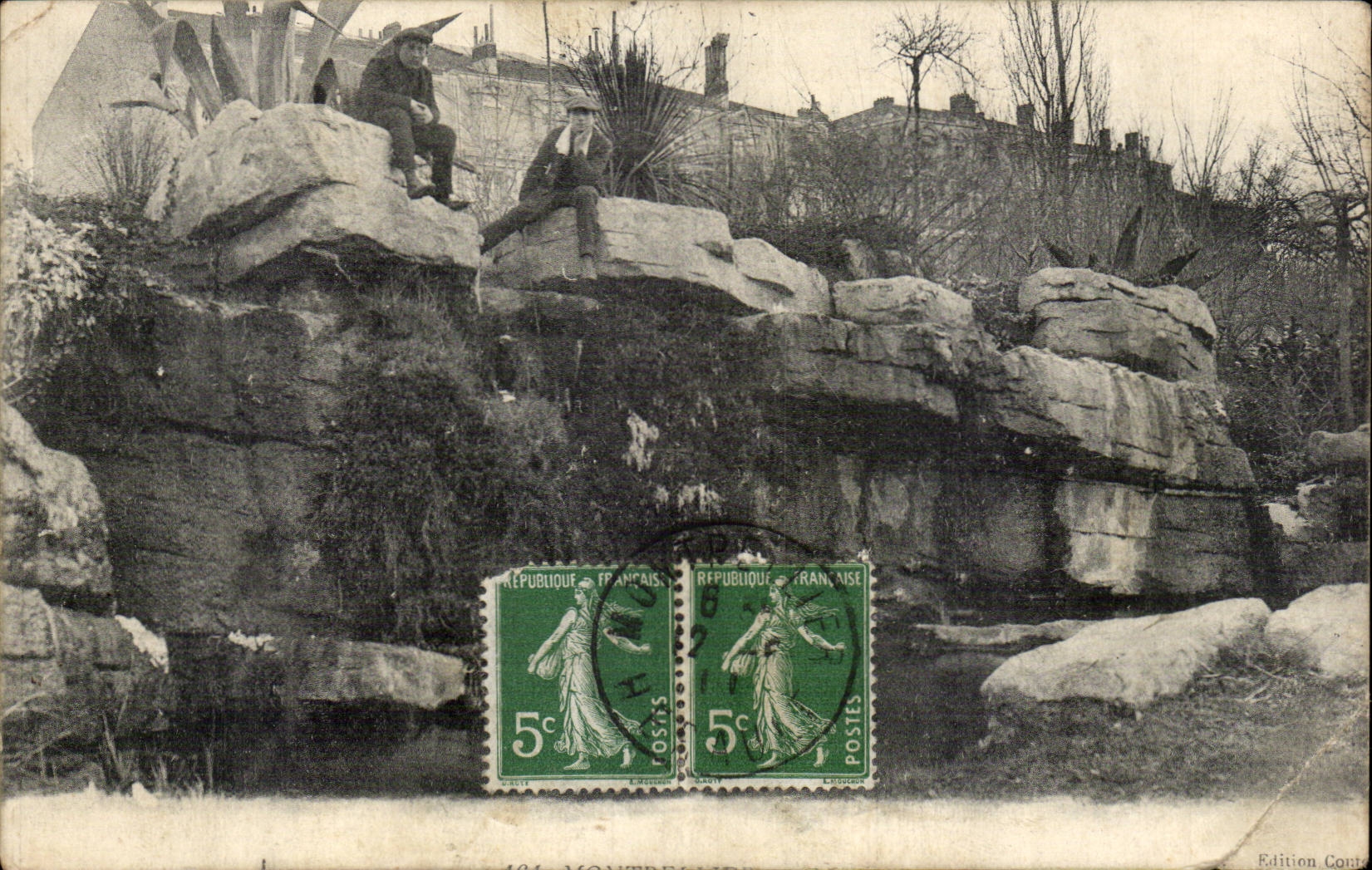 Fantasy - Man - Two men At home one craggy mountainscape CPA