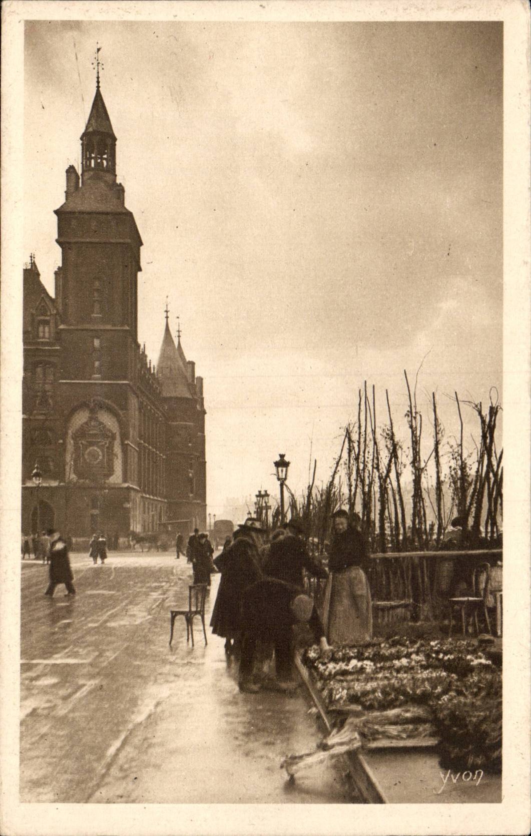 Paris - 1 - Marche aux Fleurs - Quai de l'Horloge - Yvon - CPA - 