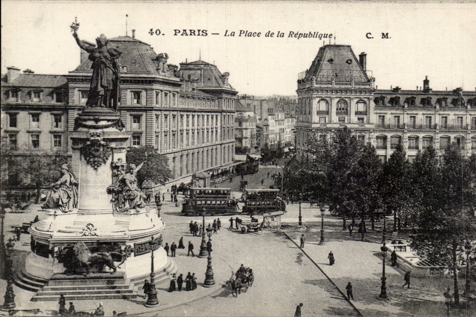 Paris - 10 - Place of the Republic - CPA