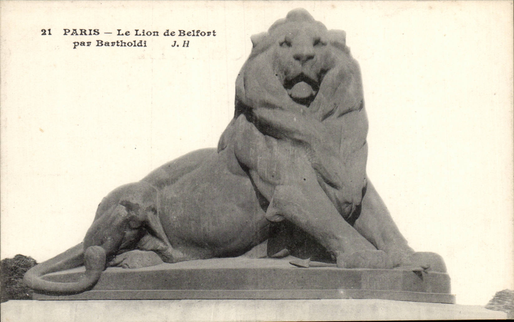 Paris - 14 - the Lion of Belfort - CPA
