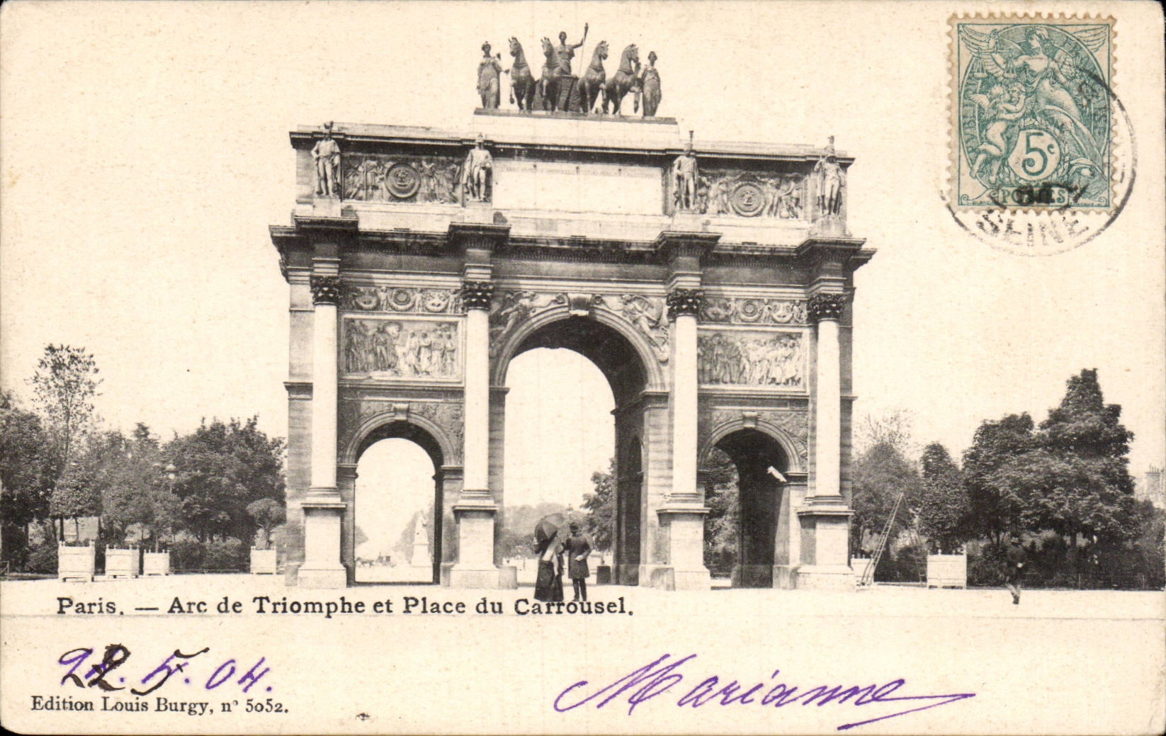 Paris - 1 - Arc de Triomphe et Place du Carrousel - CPA 