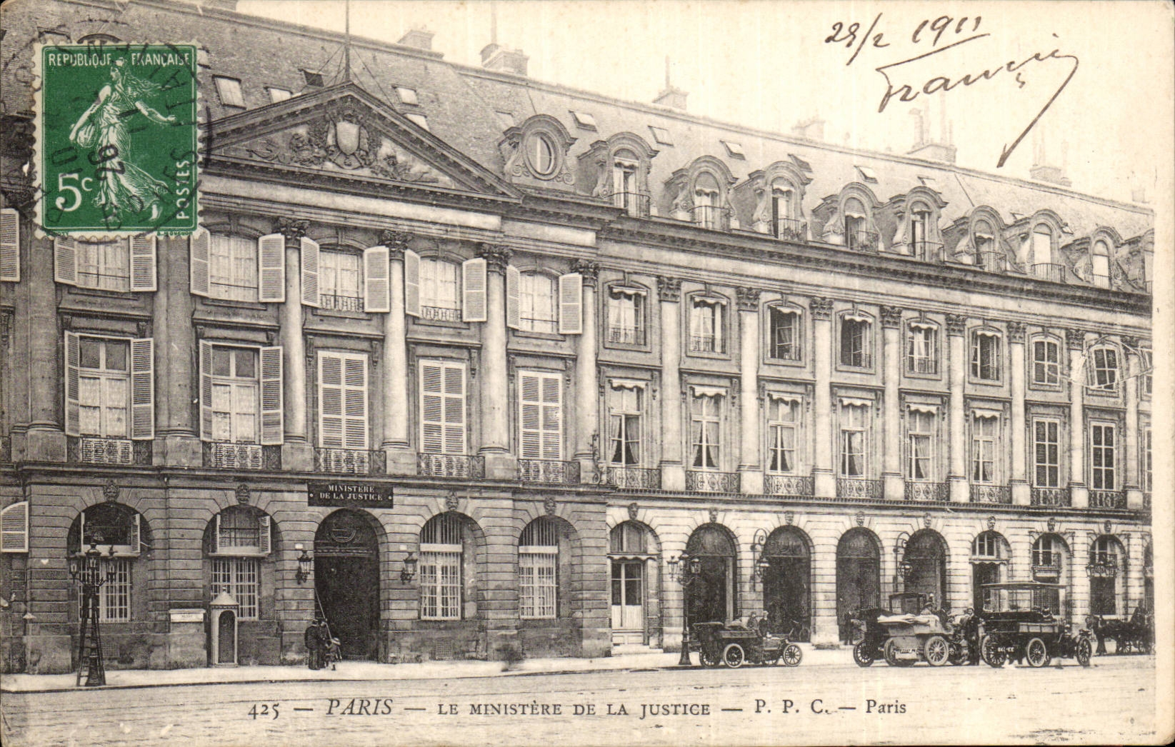 Paris - Le Ministere de la Justice CPA