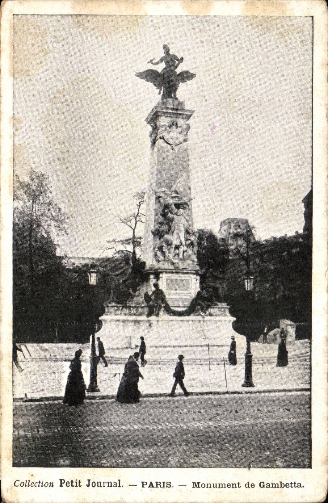 Paris - 1 - Monument de Gambetta - Collection Petit Journal - CPA 