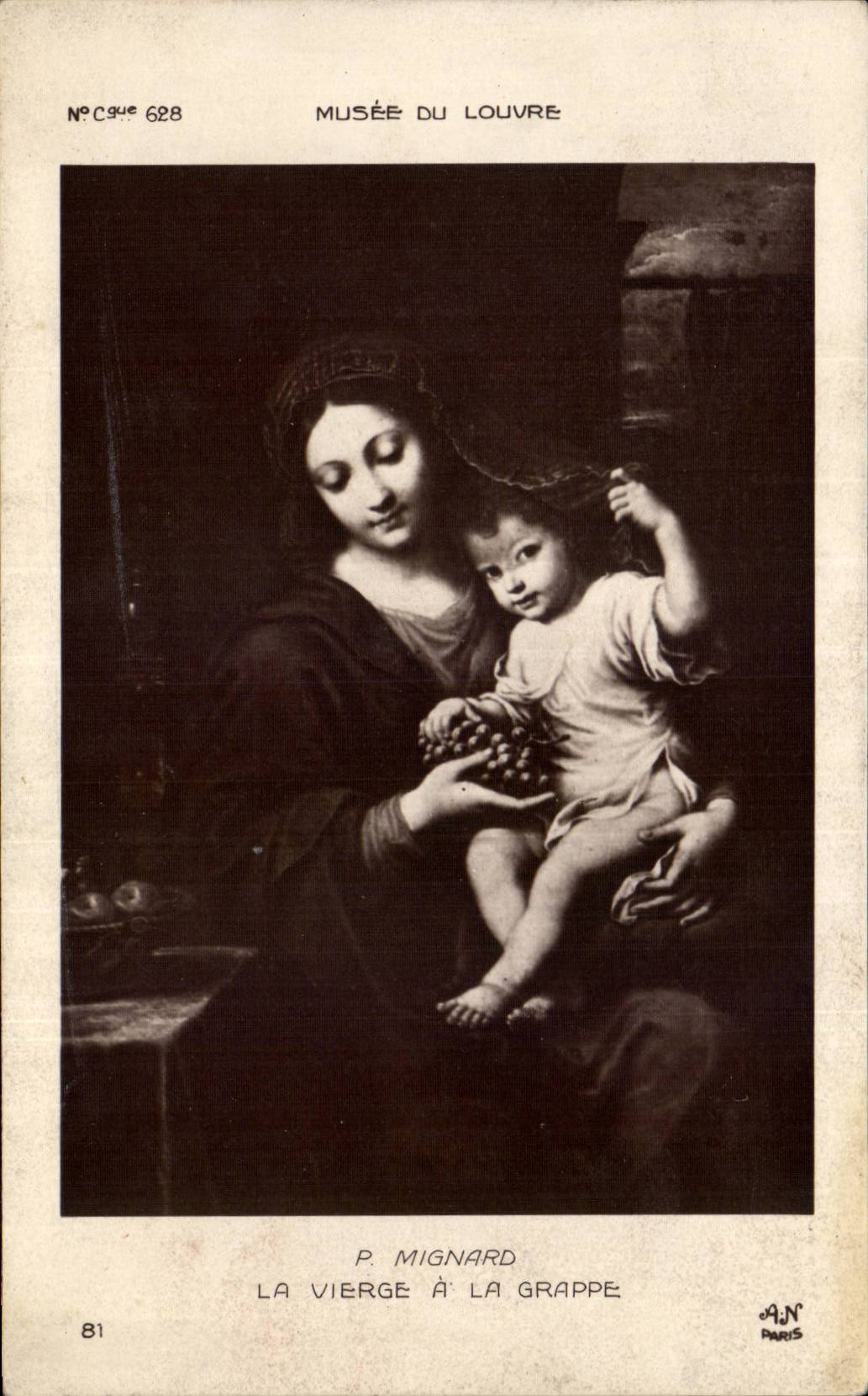 Paris - 1 - Musee du Louvre - Arts - Tableaux - Magnard - La Vierge et la Grappe - CPA 