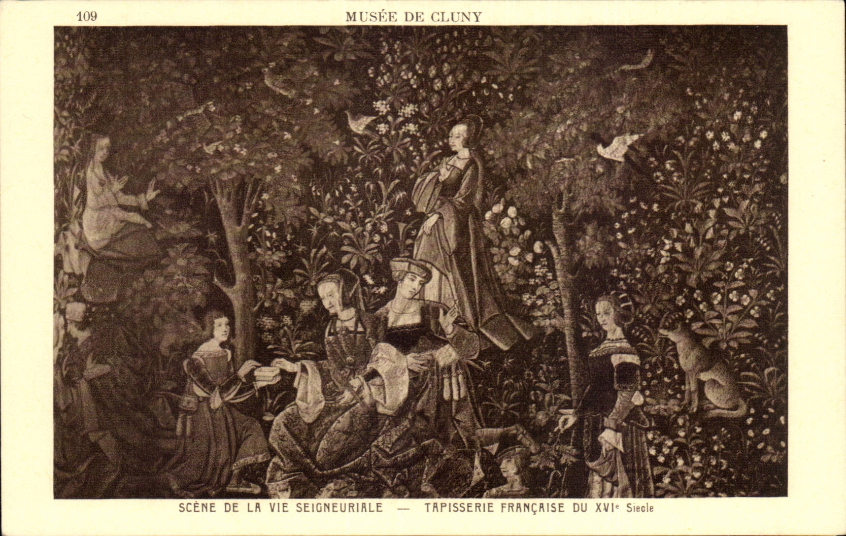 Paris - 5 - Museum of Cluny - XVI century French Tapestry - tapestry - CPA