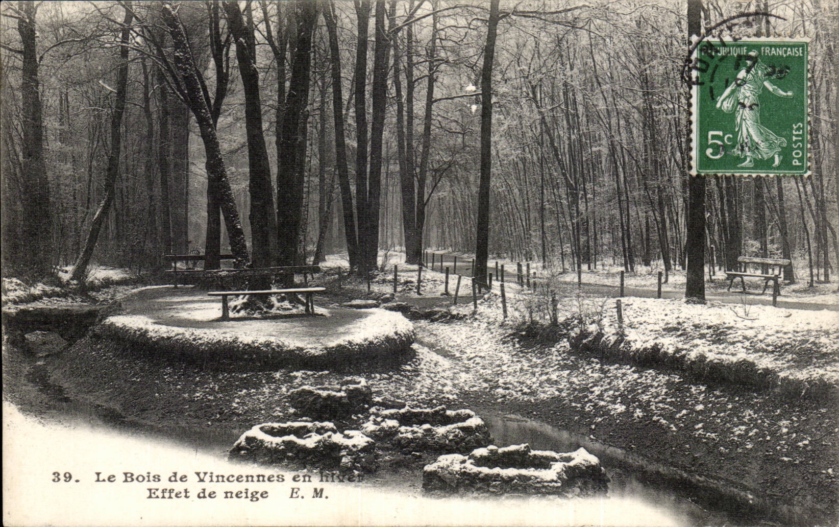 Paris - 12 - Bois de Vincennes en Hiver - Effet de neige CPA