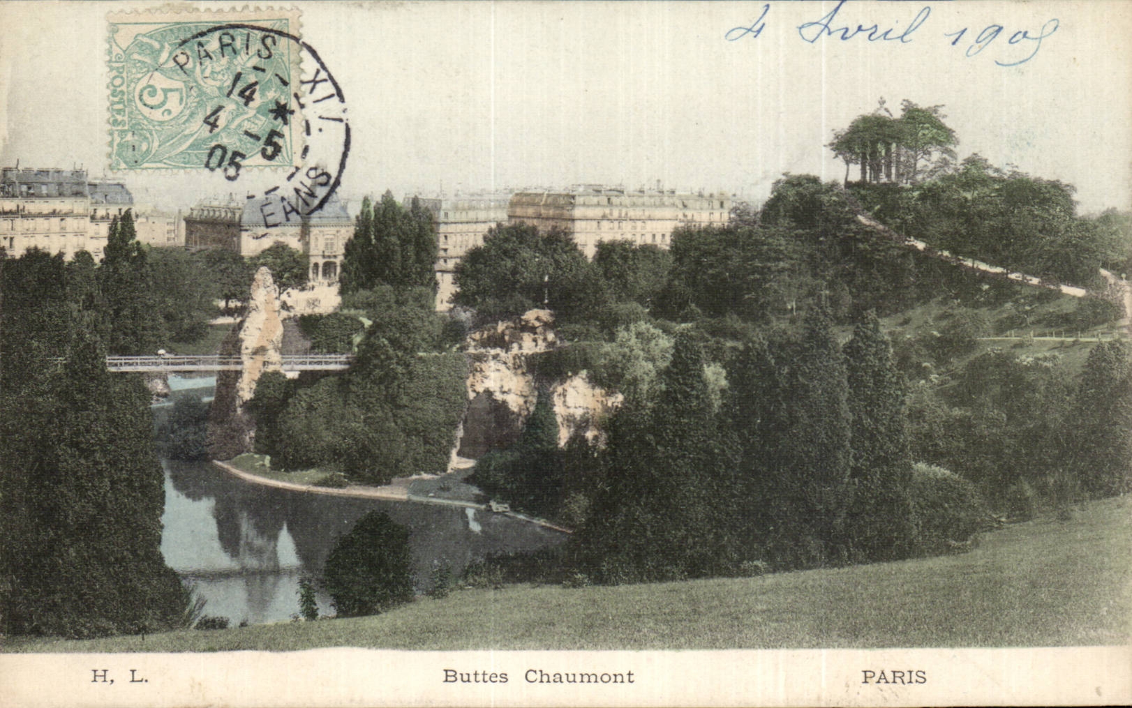 Paris - 19 - Hillocks Chaumont CPA