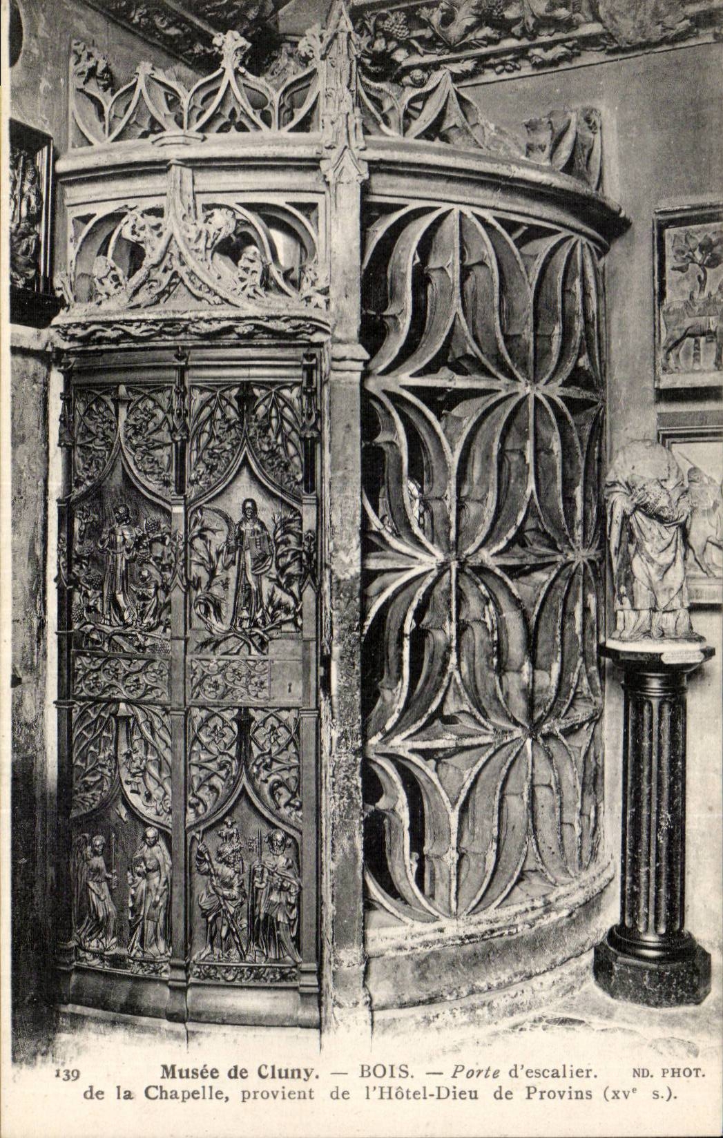 Paris - 5 - Museum of Cluny - Gate of Staircase CPA