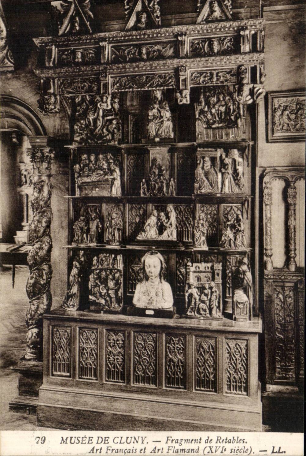 Paris - 5 - Museum of Cluny - Fragment of Retables CPA