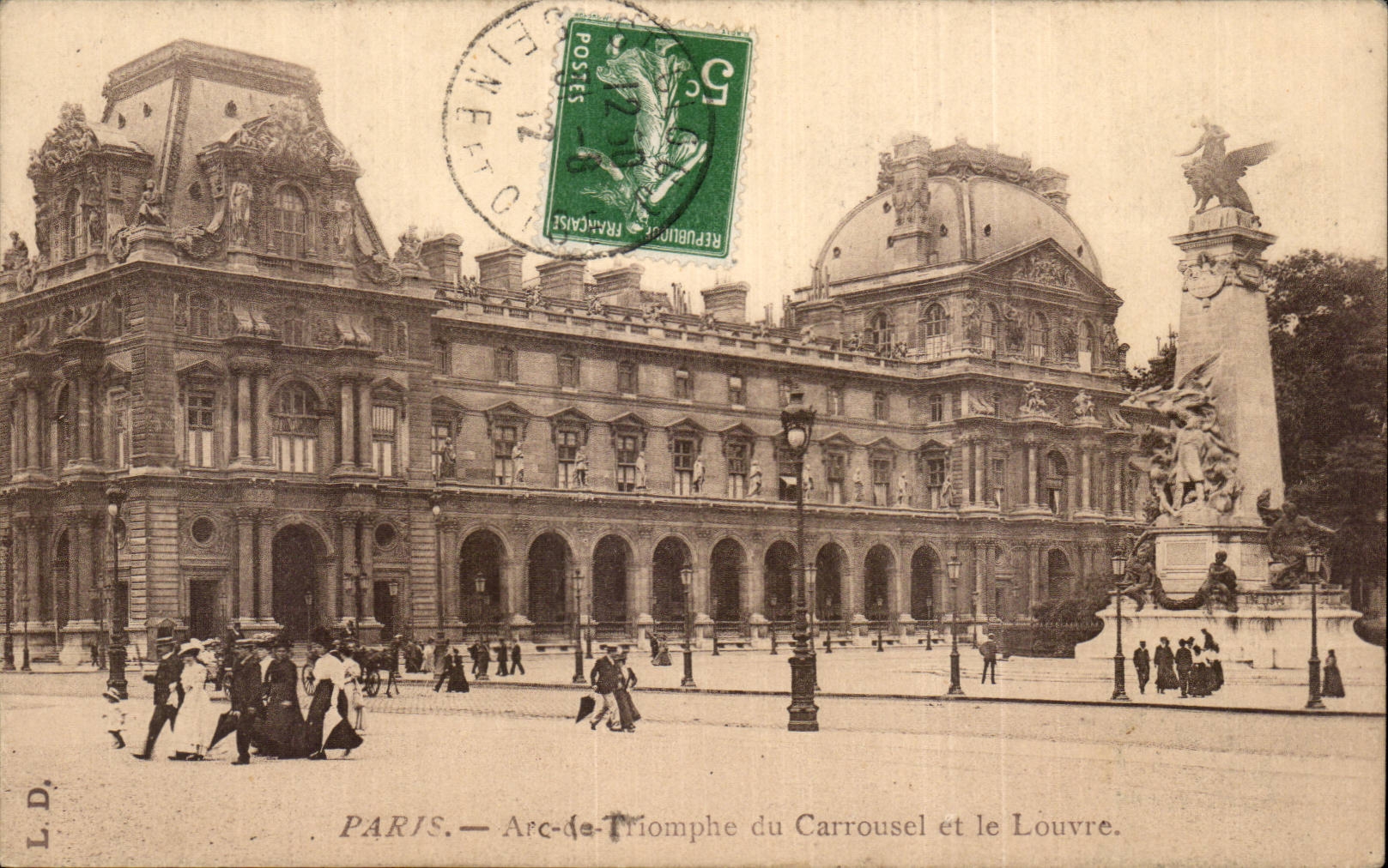 Paris - 1 - Arc de Triomphe du Carrousel et le Louvre - CPA 