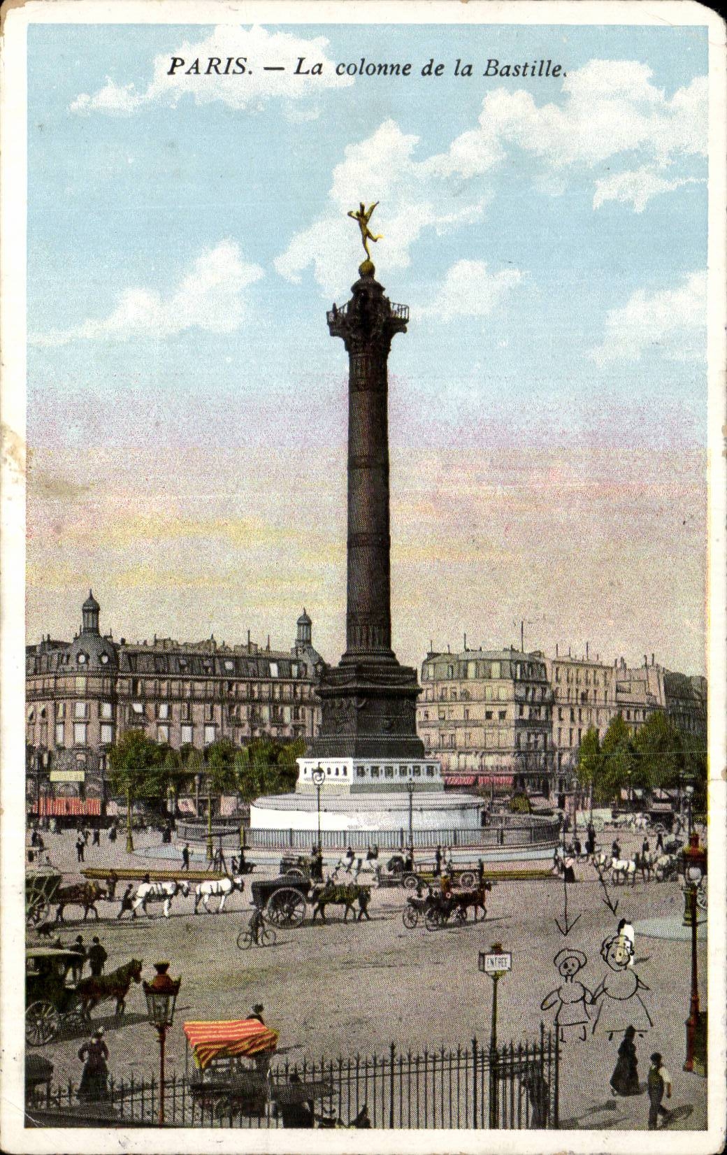 Paris - 10 - the Column of the Bastille - CPA