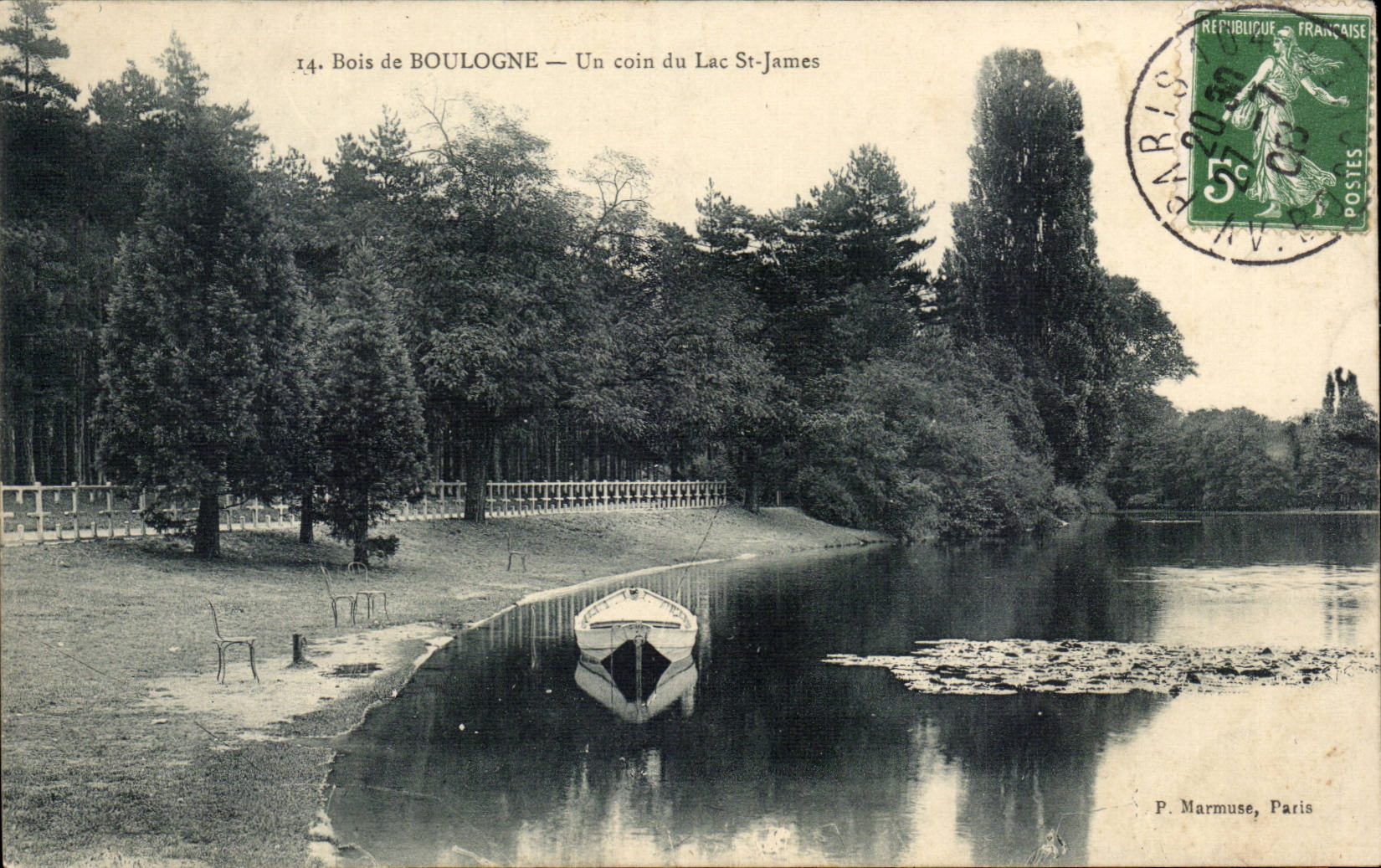 Paris - 16 - Bois de Boulogne - Un Coin du Lac St James - CPA 