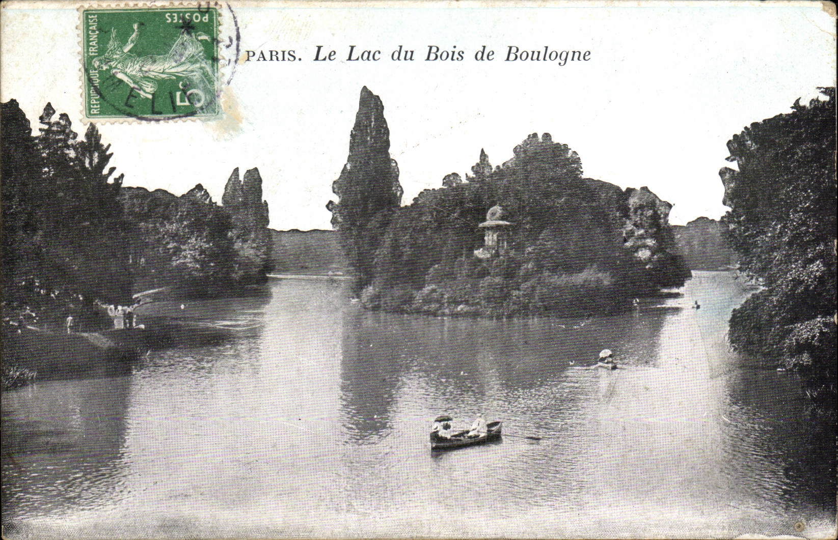 Paris - 16 - Bois de Boulogne - Le Lac - bateau - CPA