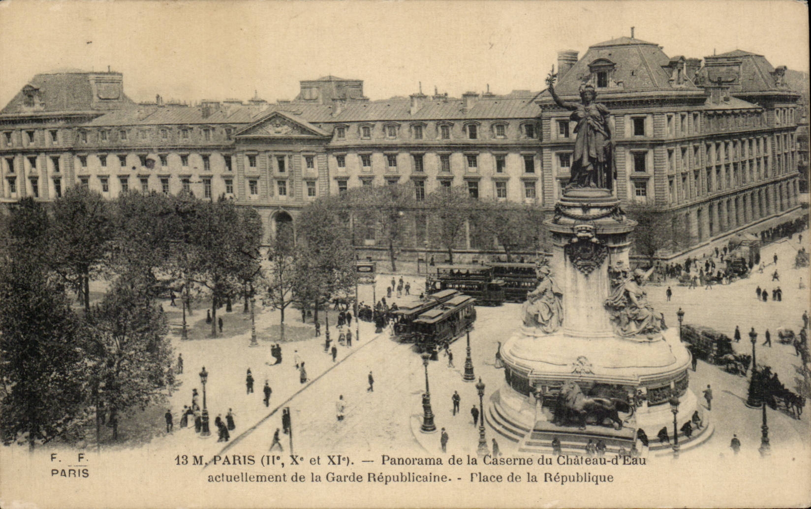 Paris - 2 - Panorama of the Barracks of Water Tower actuelleement of the Republican guard - CPA