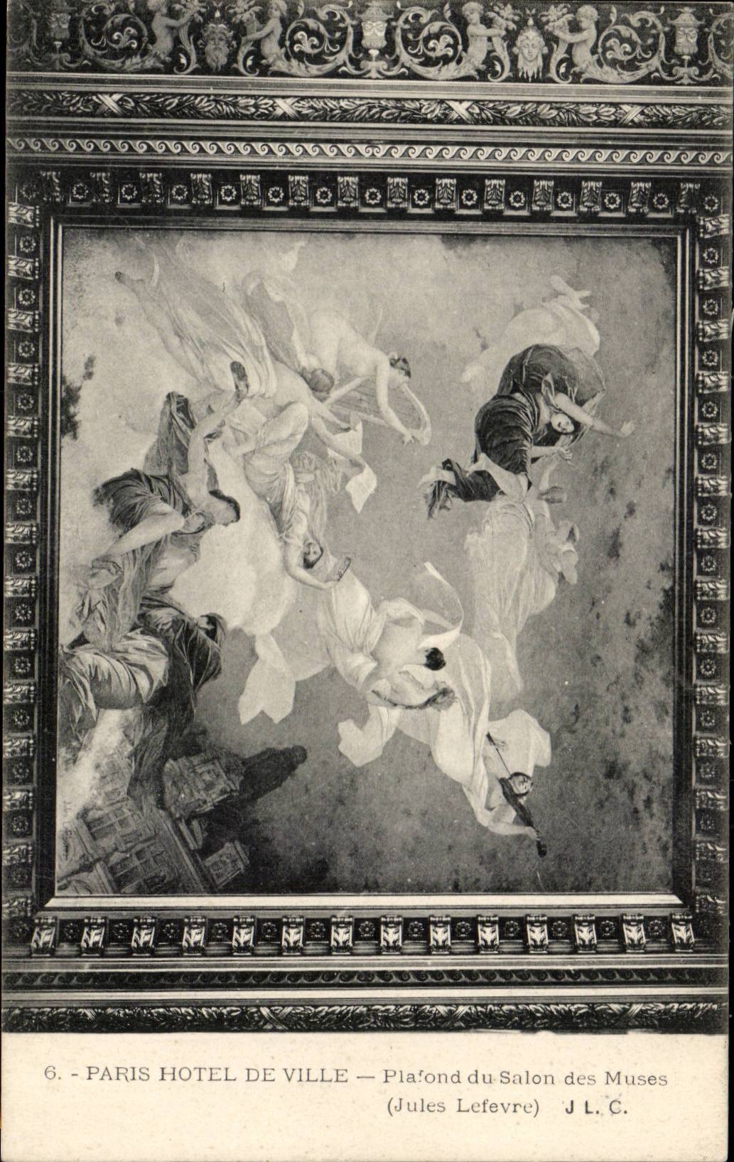 Paris - 4 - Plafofond du Salon de Moses - Hotel de Ville - CPA