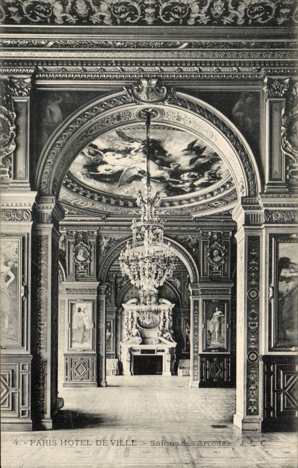 Paris - 4 - Hotel de Ville - Salon des Arcades - CPA 