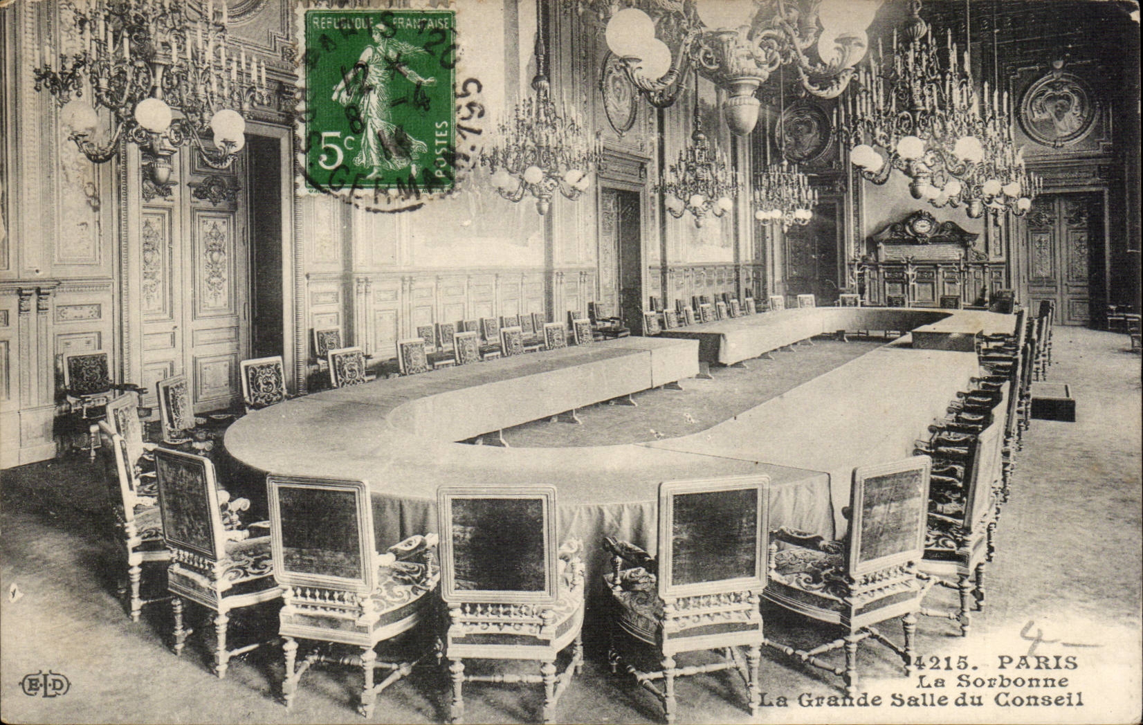 Paris - 5 - Sorbonne - the Large Room of the Council - CPA