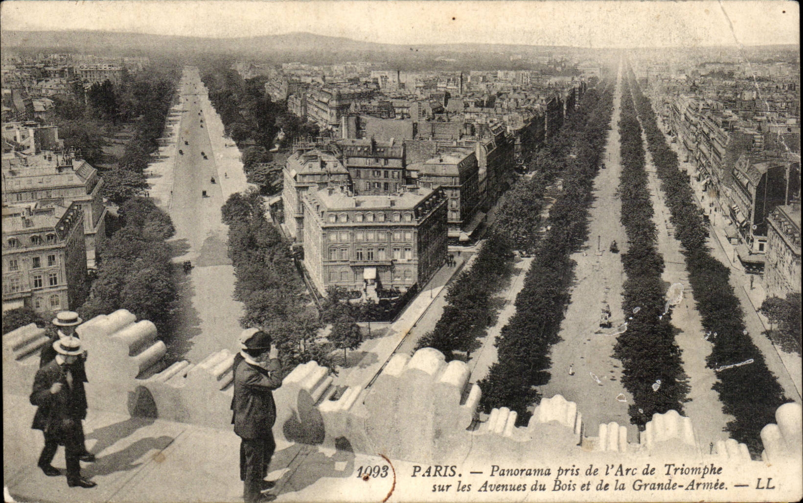 Paris - 8 - Panorama taken of Arc de Triomphe - CPA