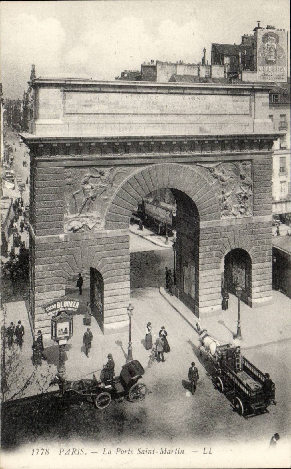 Paris - 10 - the Gate Saint Martin - CPA