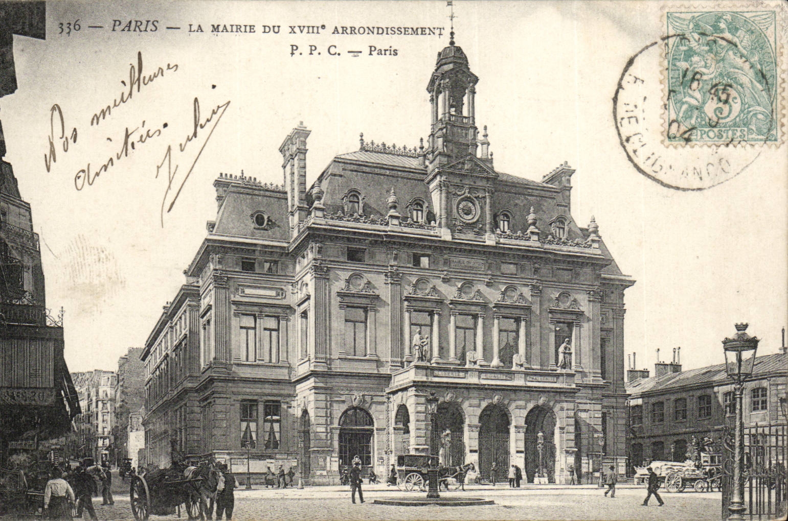 Paris - 18 - La Mairie du XVIII arrondissement - CPA