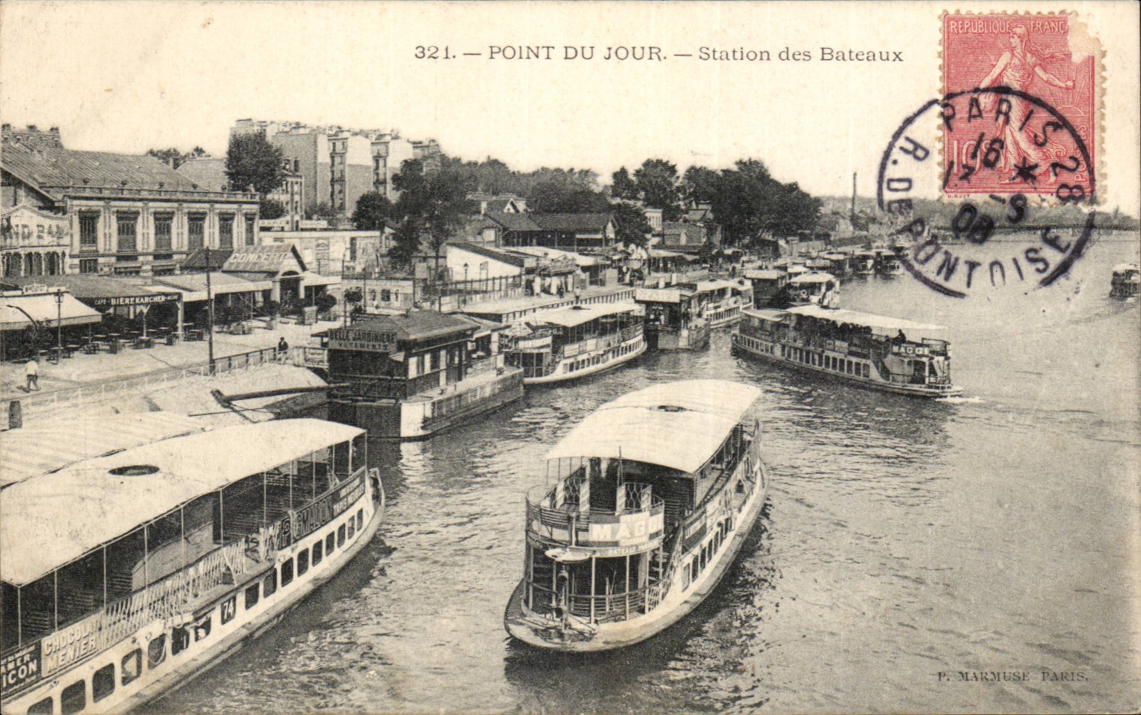 Paris - 1 - Point du Jour - Station des Bateaux - CPA 