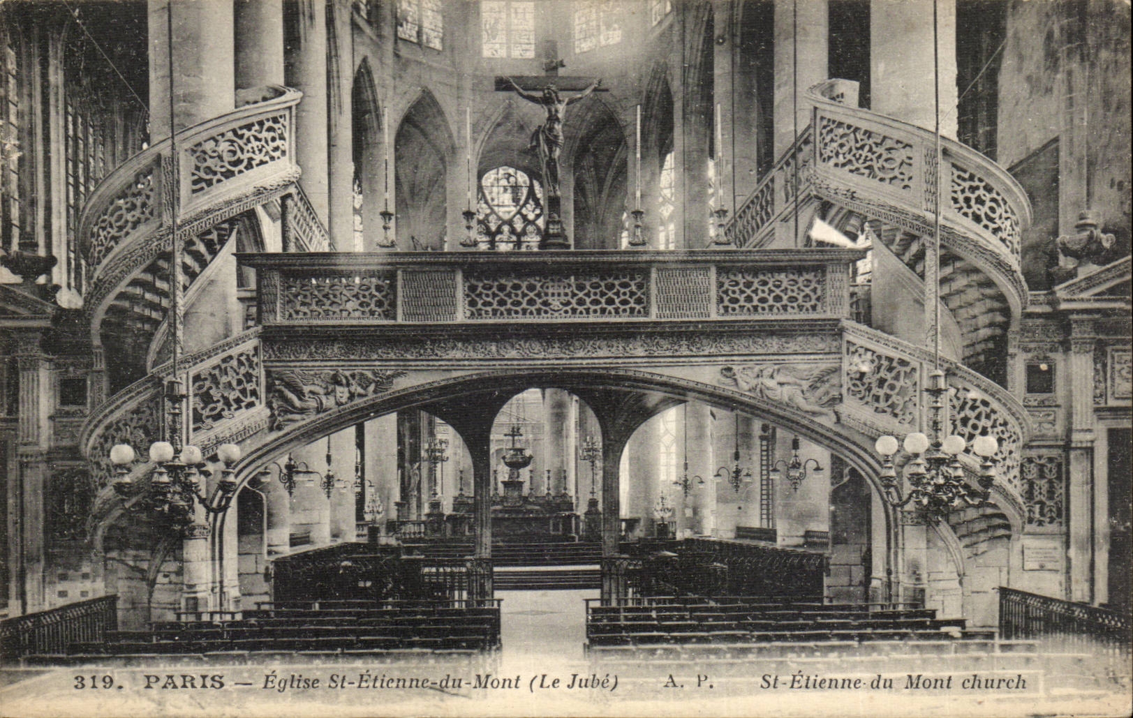 Paris 5 - Church St Etienne of Mount CPA