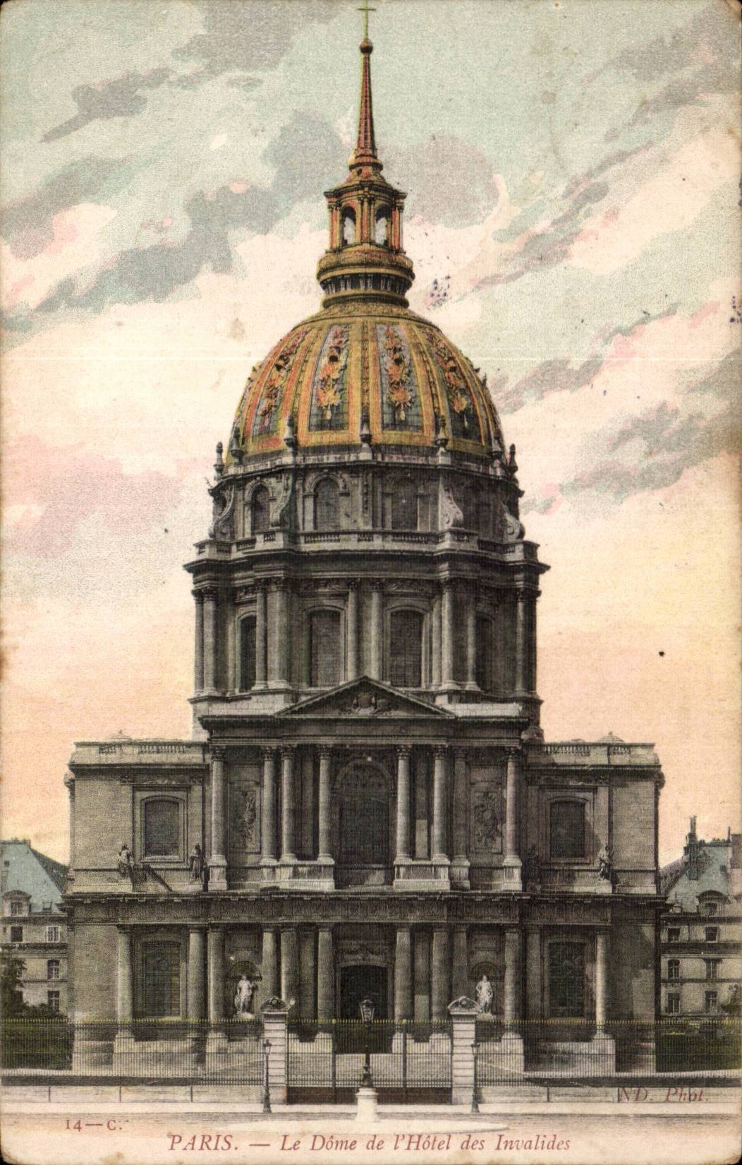 Paris - 7 - the Dome of the Hotel of Invalides - CPA