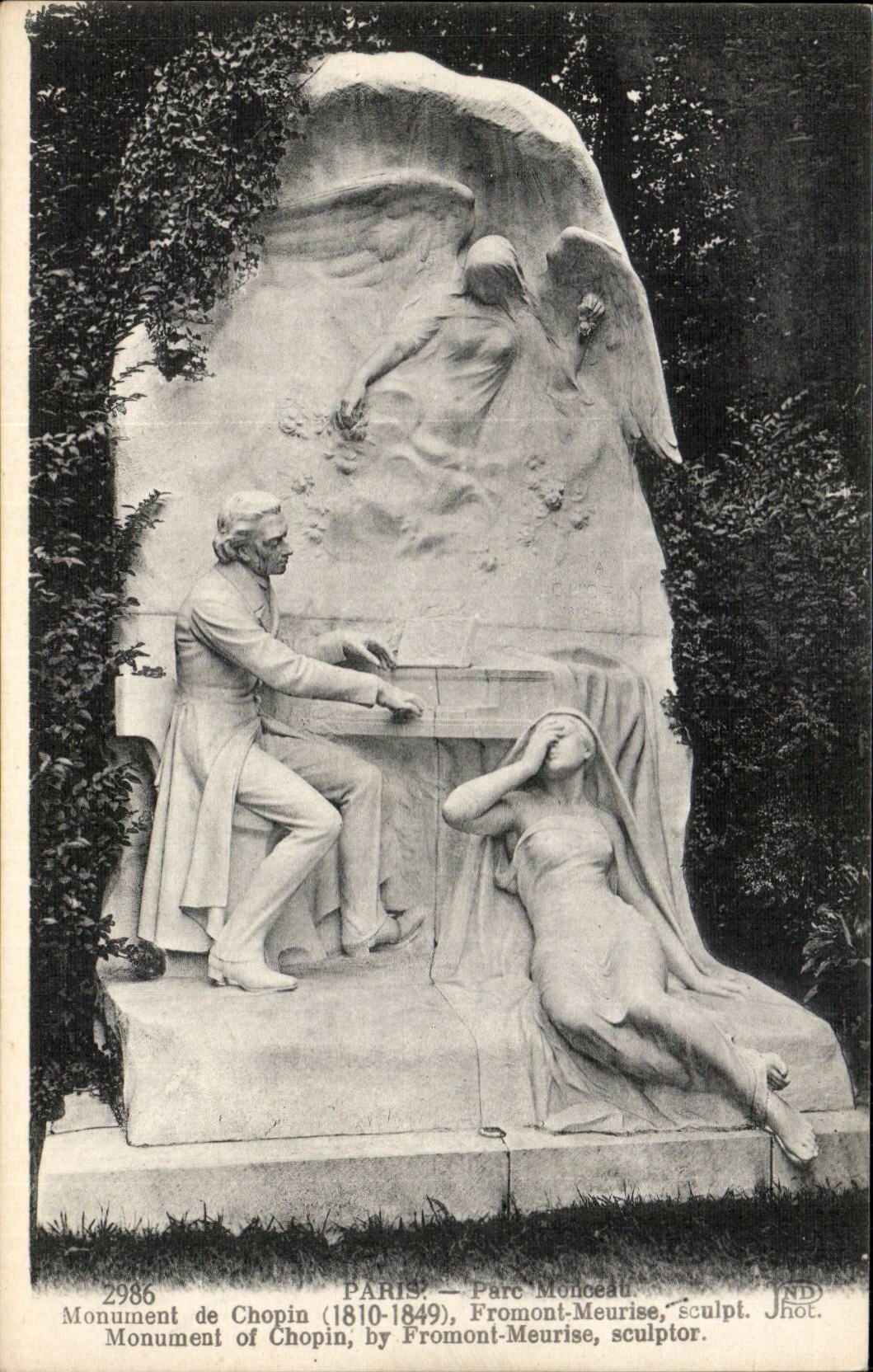 Paris - 8 - Park Heap - Monument of Chopin - CPA