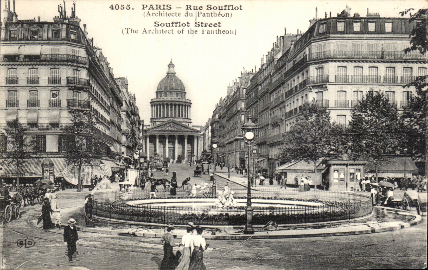 Paris - 5 - the Pantheon - Street Soufflot CPA