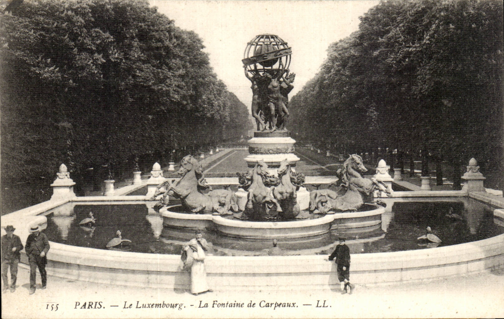 Paris - 6 - Garden of Luxembourg - Fountain of Carpeaux CPA