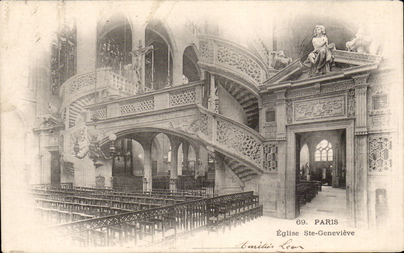 Paris - 5 - Church co Genevieve - CPA