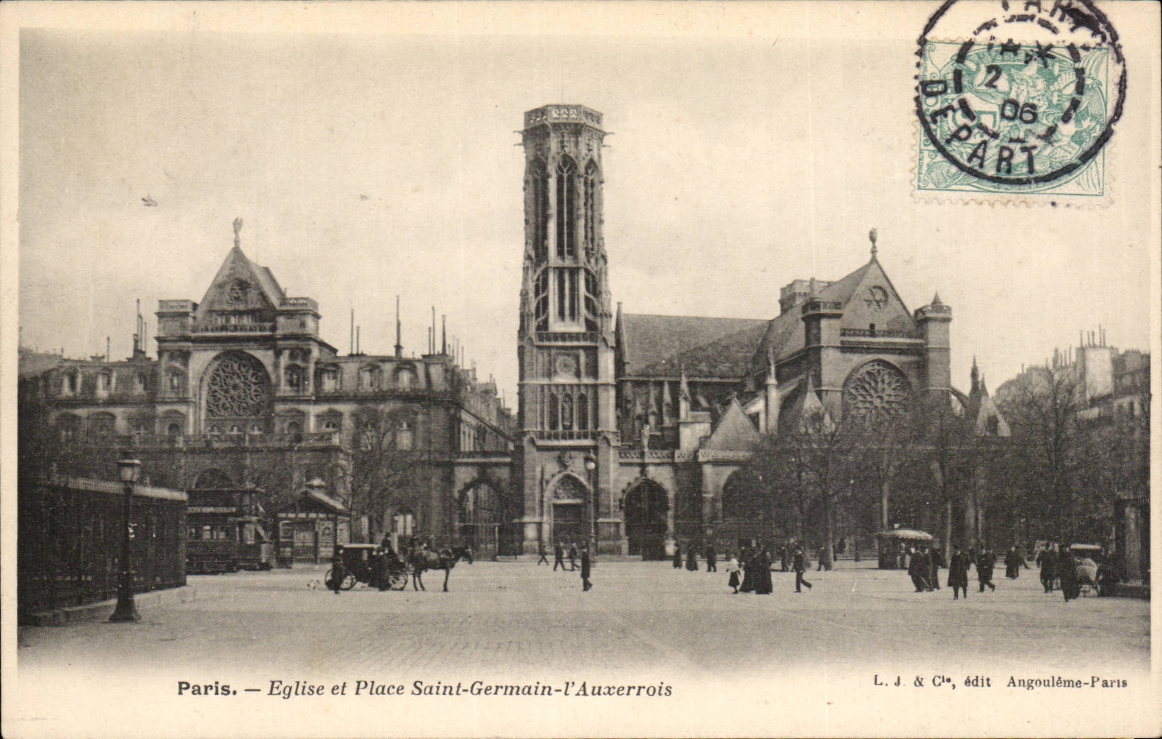 Paris - 1 - Eglise et Place Saint Germain l'Auxerrois - CPA 