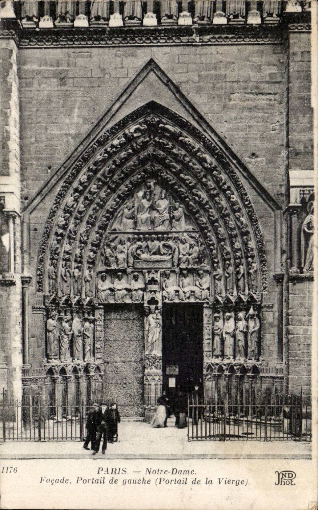 Paris - 4 - Notre Dame - Portail - CPA 