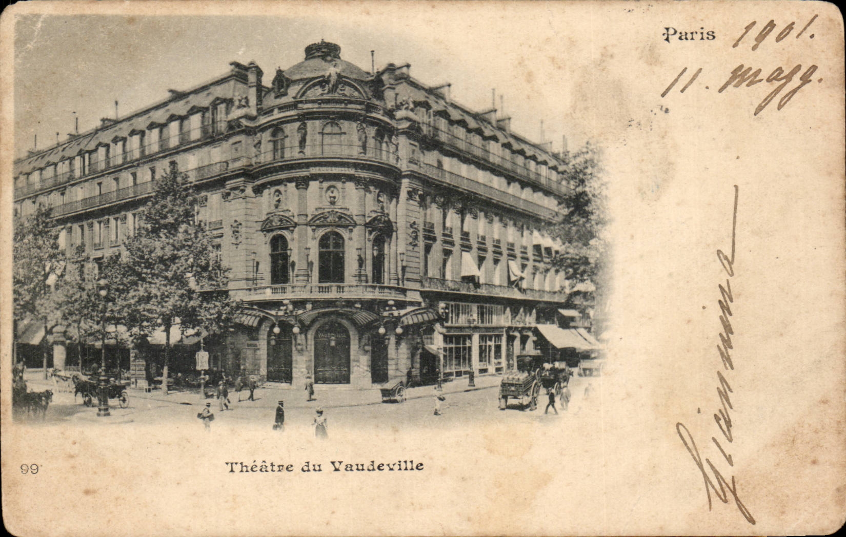 Paris - 9 -Theatre Vaudeville - CPA 