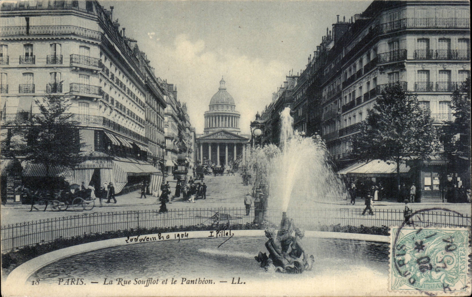 Paris - 5 - the Pantheon - Street Soufflot - CPA
