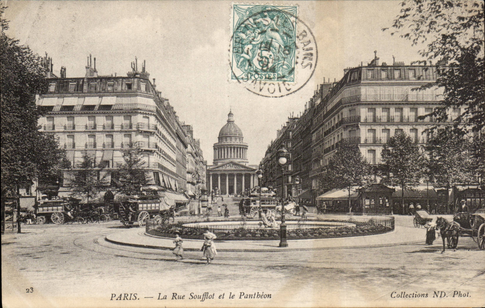 Paris - 5 - the Pantheon - Street Soufflot - CPA