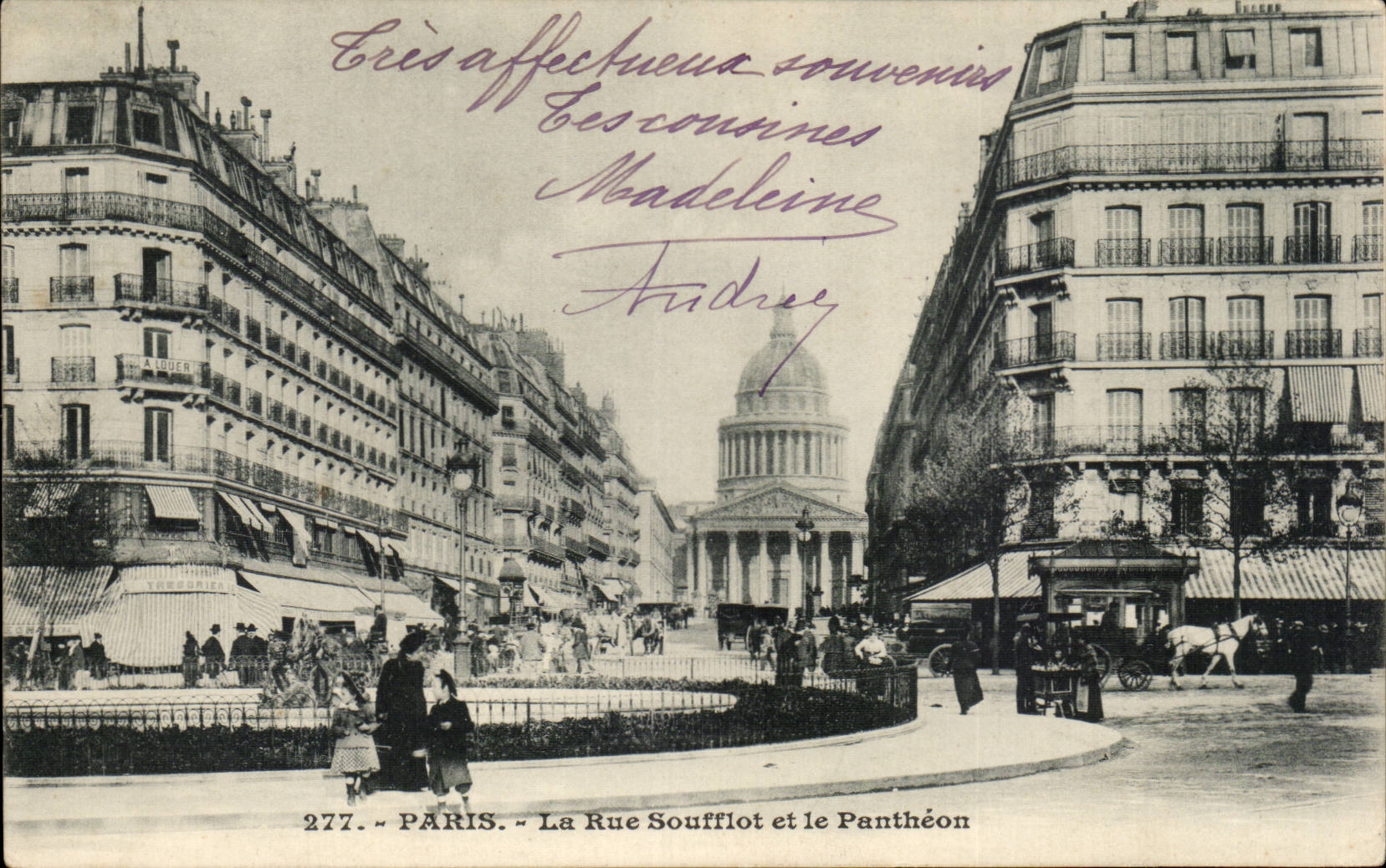 Paris - 5 - the Pantheon - Street Soufflot - CPA