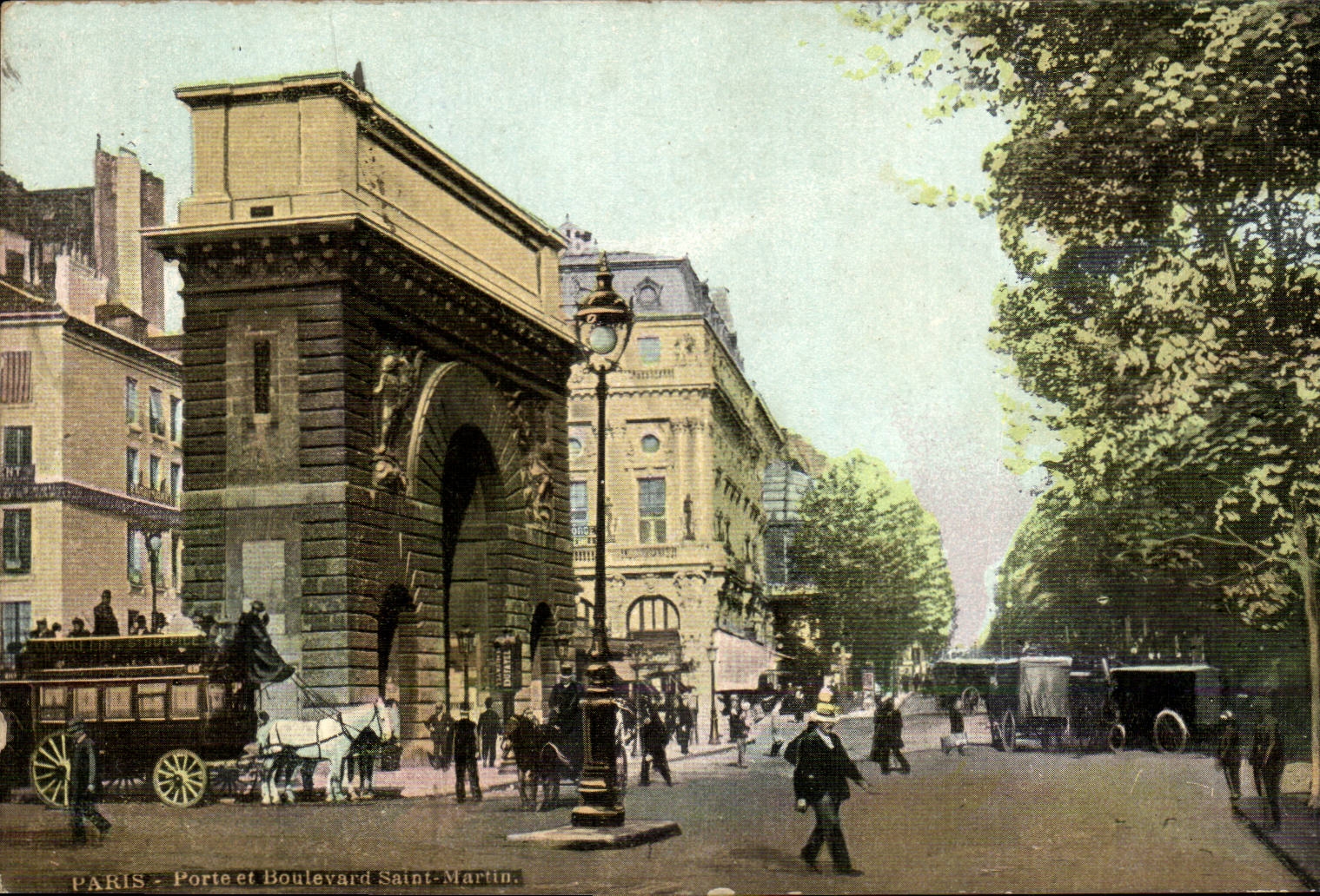 Paris - 10 - Gate and Boulevard Saint Martin - CPA