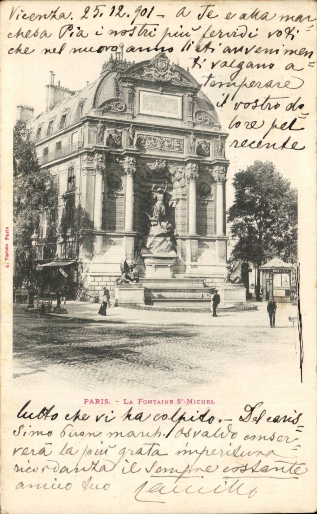 Paris - 4 - Fontaine Saint Michel - CPA