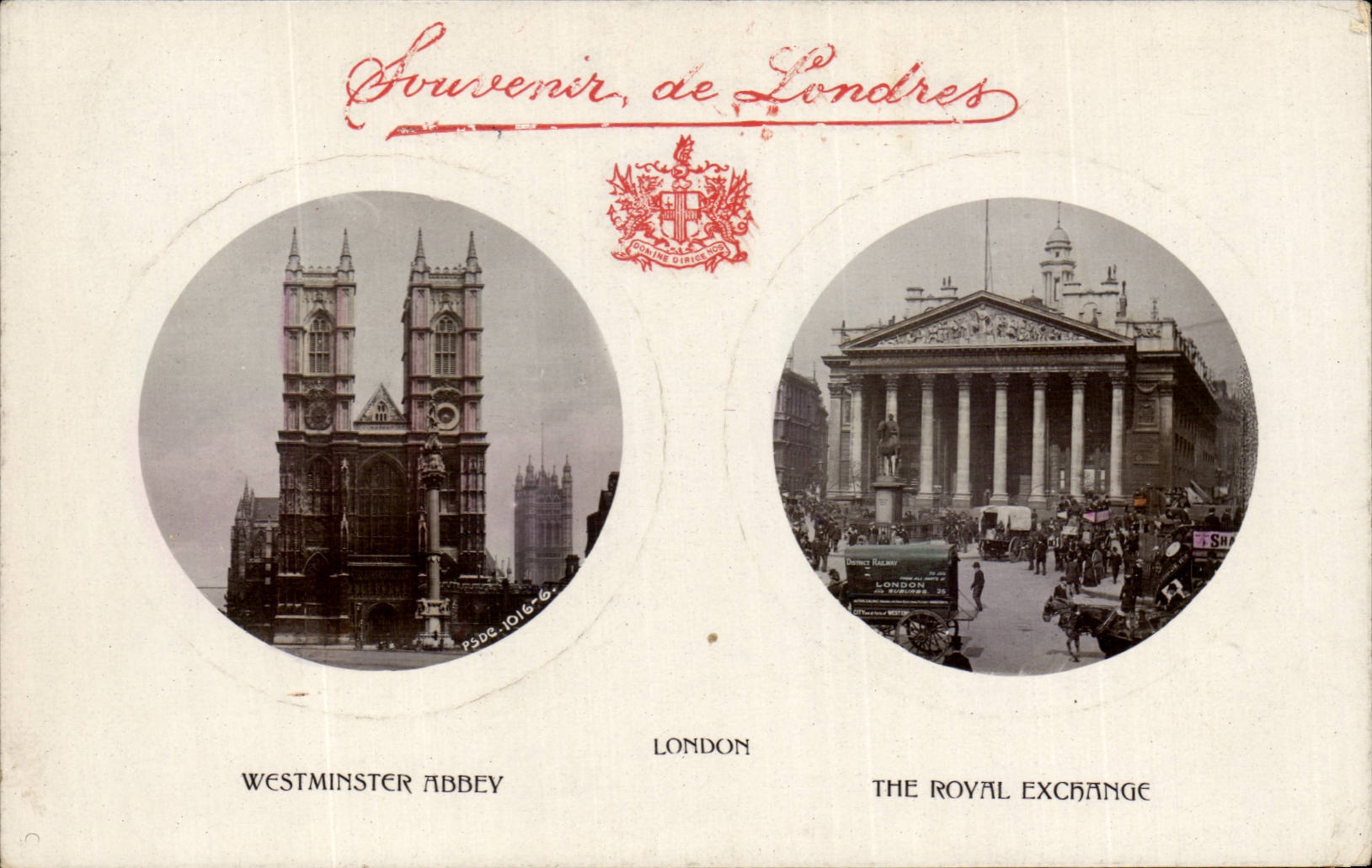 England - England - London - Souvenir of London - Royal Exchange - Westminster Abbey - CPA