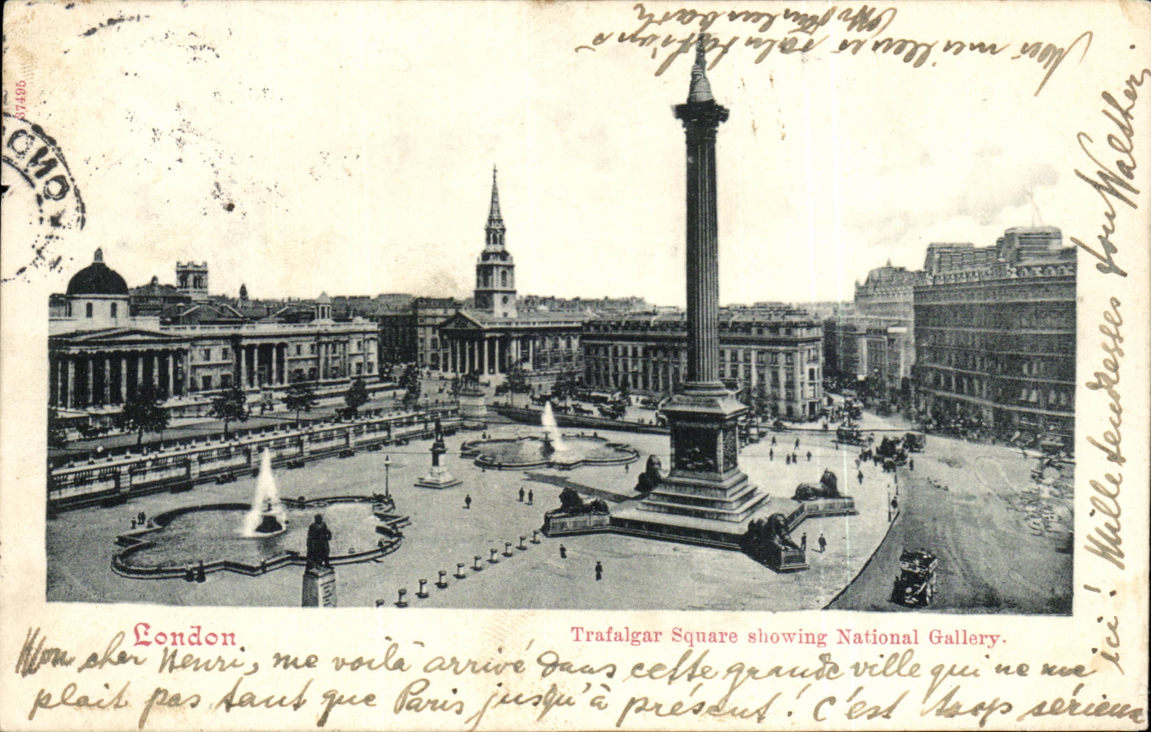 England - England - London - Trafalger Public garden showing National Gallery - CPA