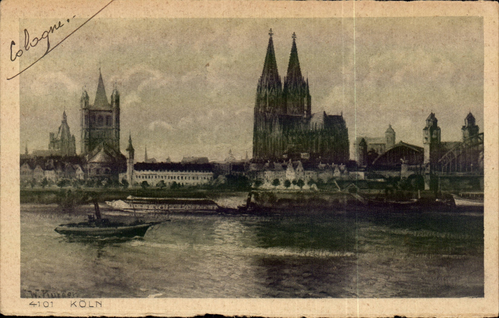 Germany - Deutschland - Koeln - Cologne - boat - CPA