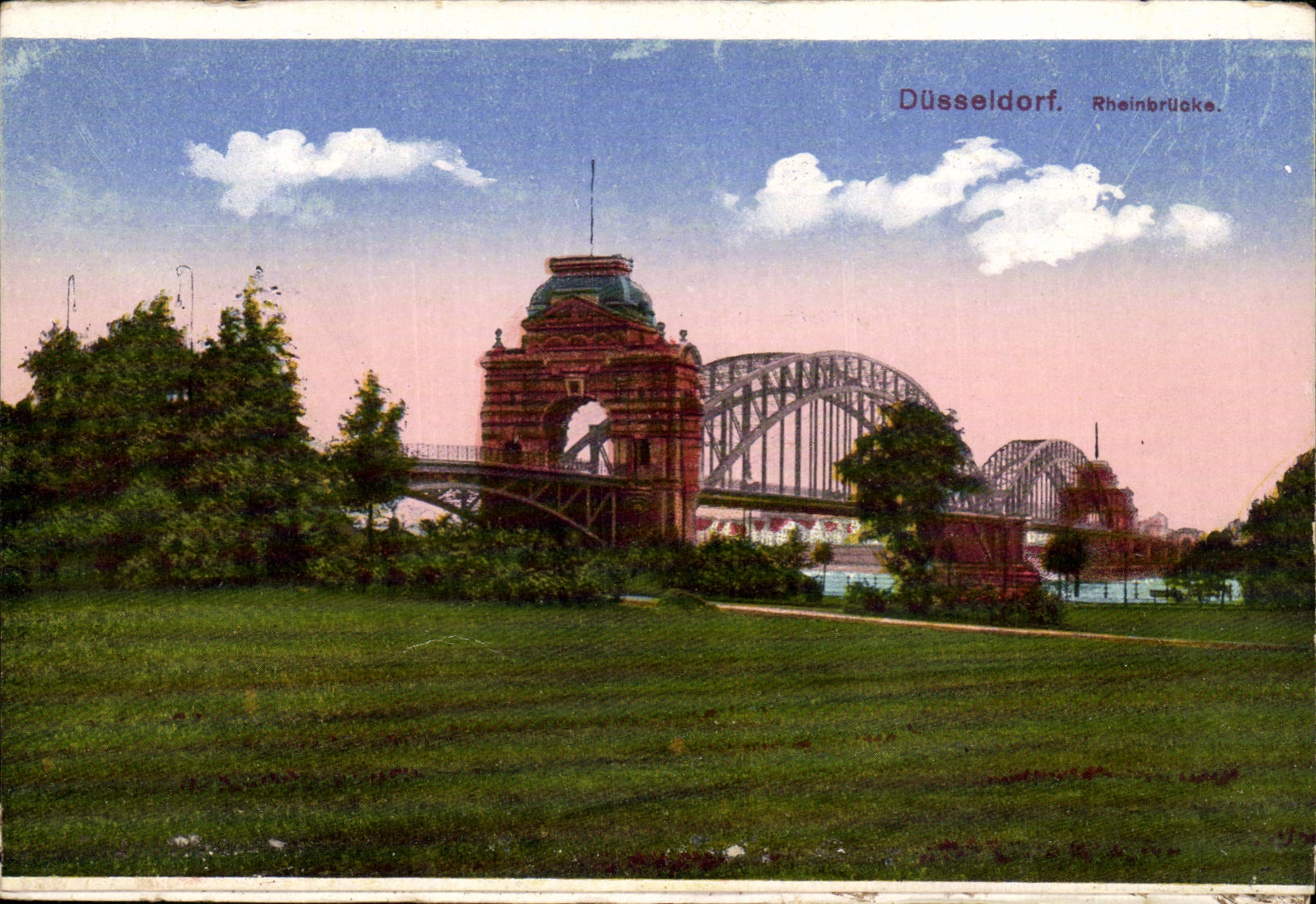 Germany - Deutschland - Duesseldorf - Rheinbruecke CPA