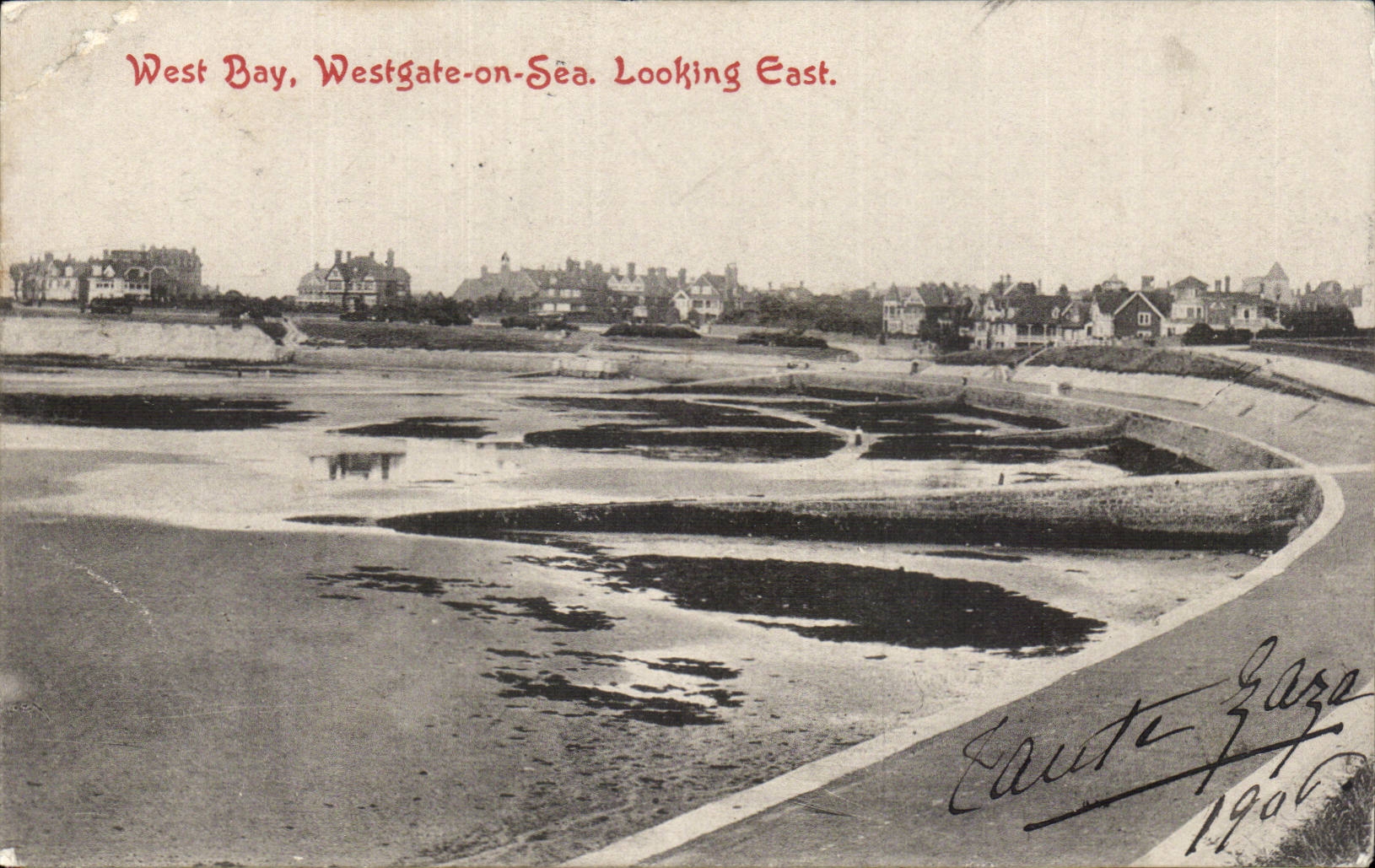 England - England - Dorset - West one Spoils Sea - West Bay - Looking East - CPA
