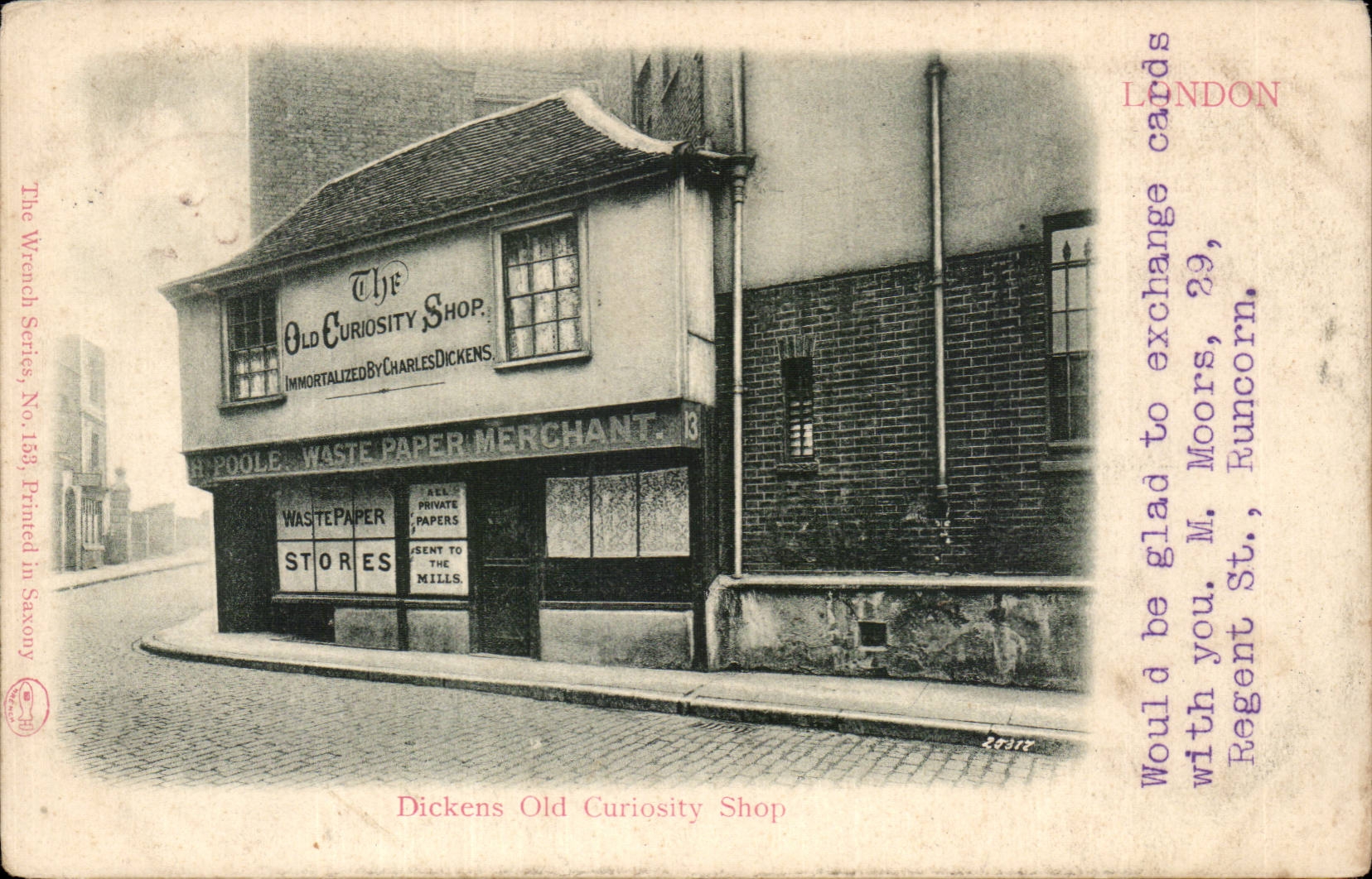 England - England - London - Dickens Old Curiosity Shop - Street Regent - CPA