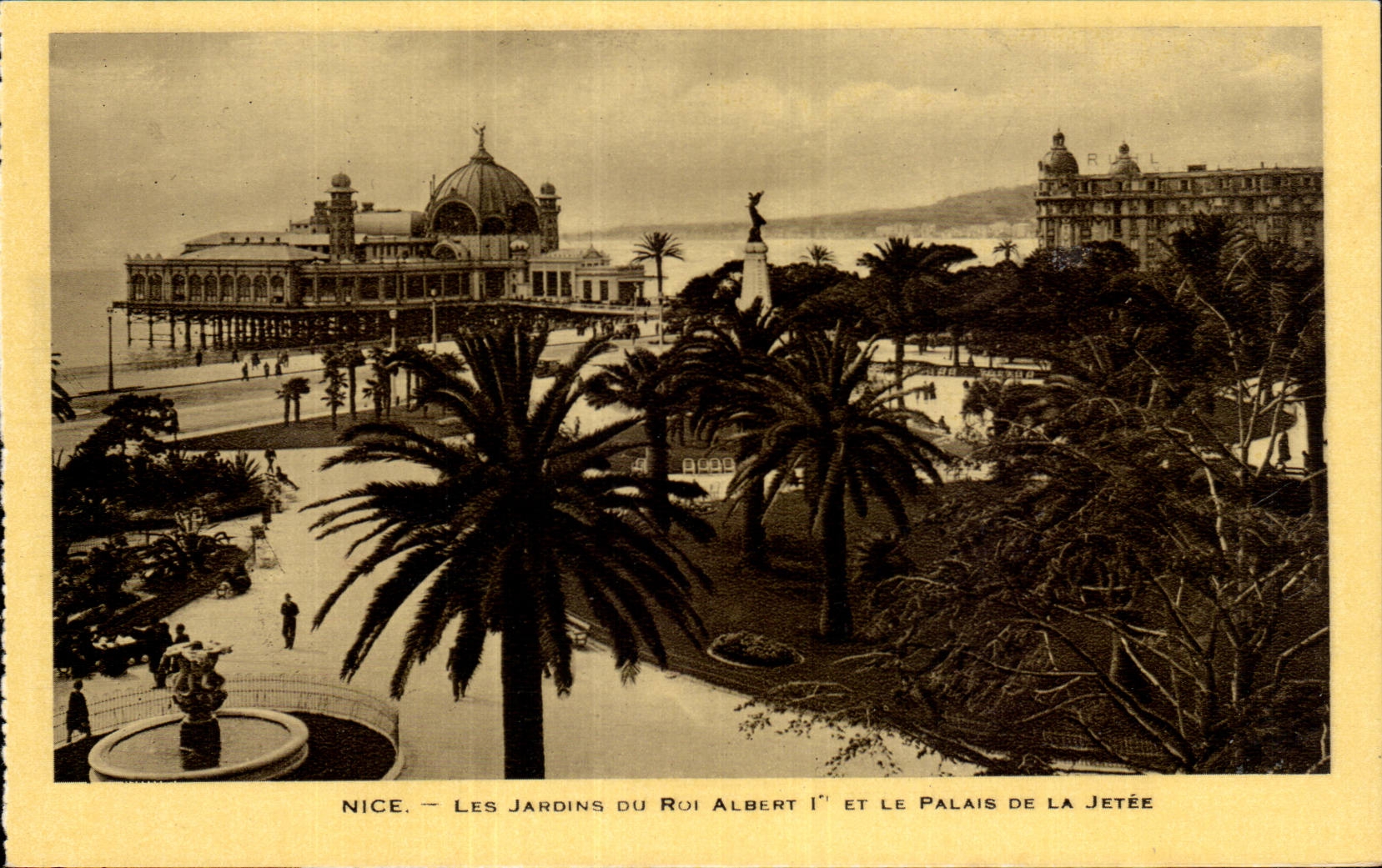 Nice - Gardens of the King Albert I -- Palate of Pier CPA