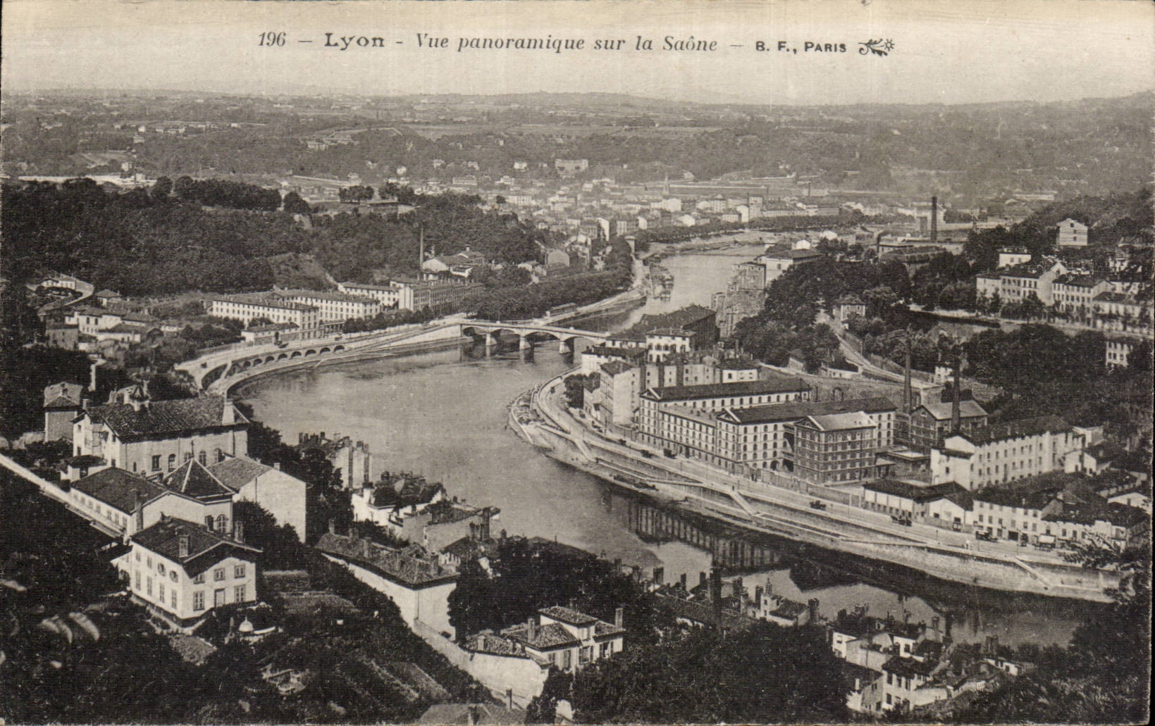 CPA Lyon Panoramic View on the Saone